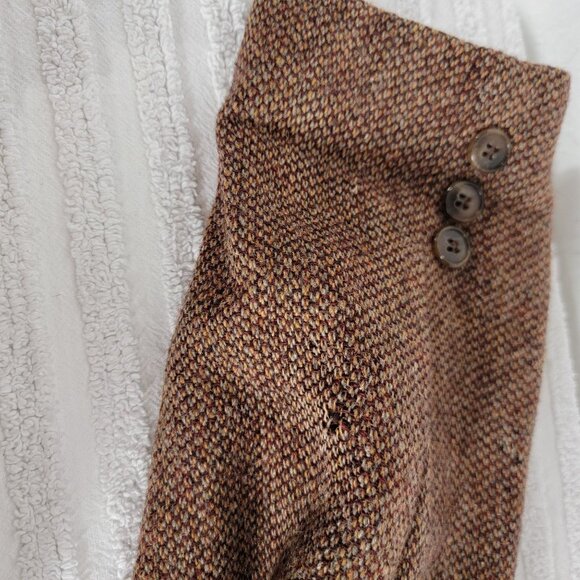 Vintage Cross Country Fashions Womens Wool Tweed Blazer Brown Three-Button - Picture 6 of 11